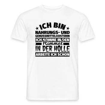 Nahrungs- und Genussmittelkosterin Geschenk lustig - Männer T-Shirt - Weiß - Vorne - AI Model Male 178 dark (178cm)