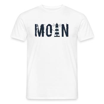 Moin - Phare - T-shirt homme - blanc - Devant - AI Model Male 178 dark (178cm)