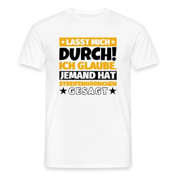 Streifenhörnchen - Männer T-Shirt - Weiß - Vorne - AI Model Male 178 dark (178cm)