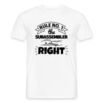 SUBASSEMBLER funny gift - Men's T-Shirt - white - Front - AI Model Male 178 dark (178cm)