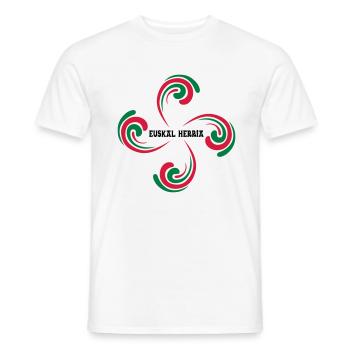 Croix Basque - T-shirt homme - blanc - Devant - AI Model Male 178 dark (178cm)
