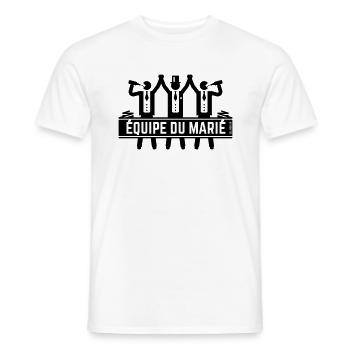 Groom's Team bachelor party - Men's T-Shirt - white - Front - AI Model Male 178 dark (178cm)