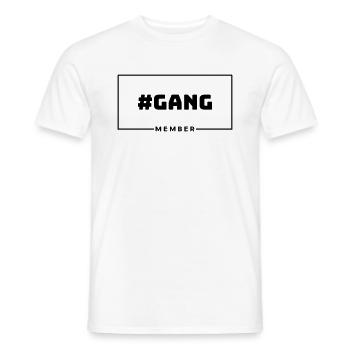 #GANG MEMBERS - Men's T-Shirt - white - Front - AI Model Male 178 dark (178cm)