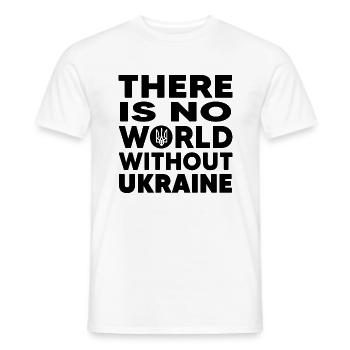 UKRAINE Liberté et Paix Antiguerre - T-shirt homme - blanc - Devant - AI Model Male 178 dark (178cm)