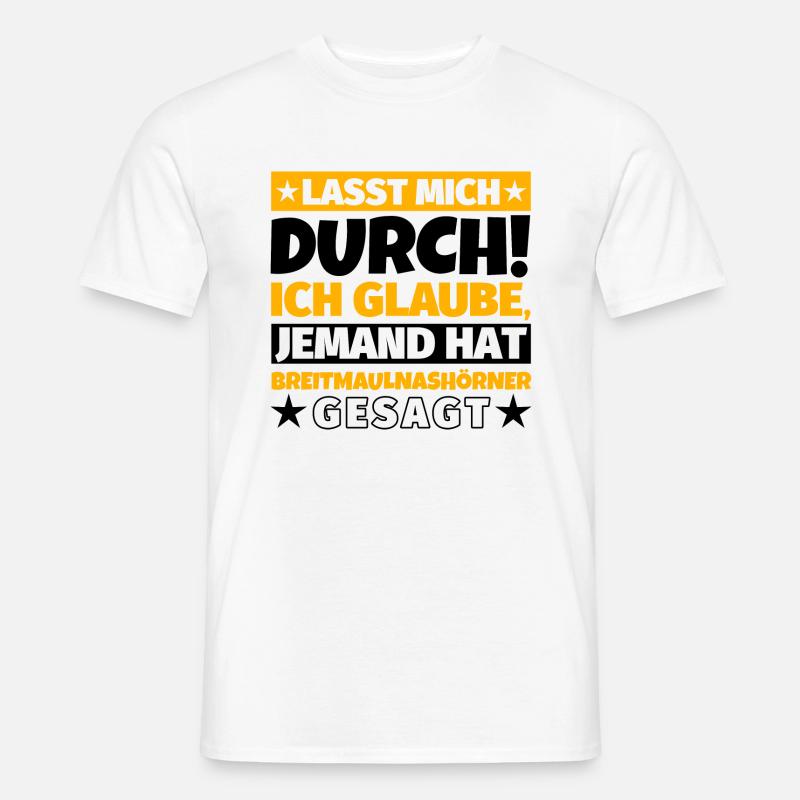 Breitmaulnashörner - Männer T-Shirt - Weiß