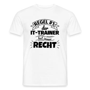 IT-Trainer Geschenke – Hat immer Recht - Männer T-Shirt - Weiß - Vorne - AI Model Male 178 dark (178cm)
