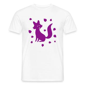 Fuchs - Tier Zoo Tierfreund Naturschutz - Männer T-Shirt - Weiß - Vorne - AI Model Male 178 dark (178cm)