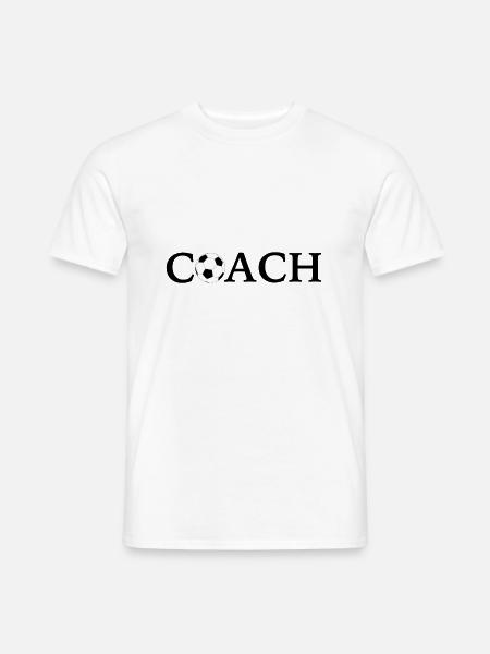 Coach Fussball Trainer - Männer T-Shirt - Weiß