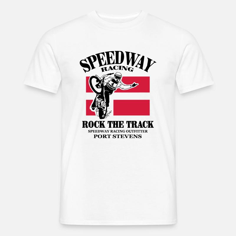 Speedway - Denmark - Mænd T-shirt - hvid