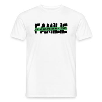 Familie ist und bleibt das wichtigst - Männer T-Shirt - Weiß - Vorne - AI Model Male 178 dark (178cm)