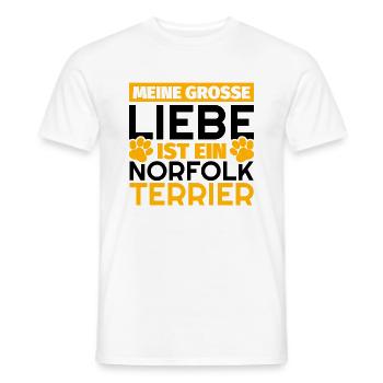 Norfolk-Terrier Geschenke lustig - Männer T-Shirt - Weiß - Vorne - AI Model Male 178 dark (178cm)