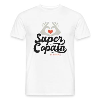 Super copain l unique cadeau copain ami - T-shirt homme - blanc - Devant - AI Model Male 178 dark (178cm)