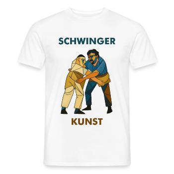 schwinger kunst - Männer T-Shirt - Weiß - Vorne - AI Model Male 178 dark (178cm)