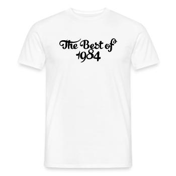 Geburtstag - Birthday - the best of 1984 (fr) - T-shirt homme - blanc - Devant - AI Model Male 178 dark (178cm)