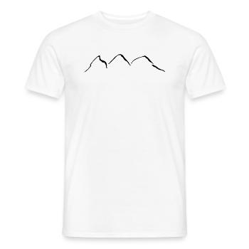 Mountains - Men's T-Shirt - white - Front - AI Model Male 178 dark (178cm)