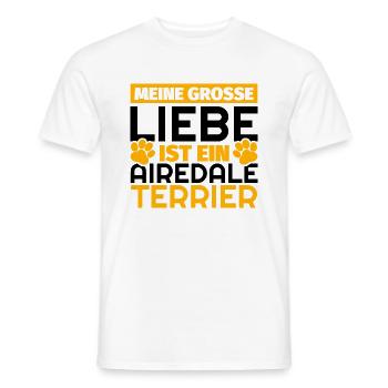 Airedale-Terrier Geschenke lustig - Männer T-Shirt - Weiß - Vorne - AI Model Male 178 dark (178cm)