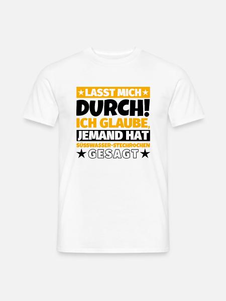 Süßwasser-Stechrochen - Männer T-Shirt - Weiß