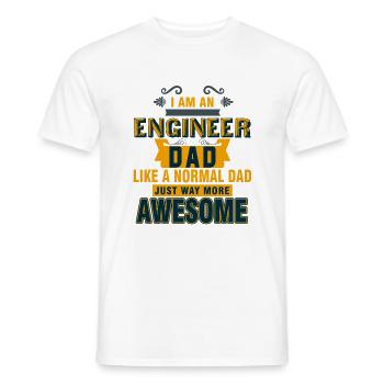 Papa / Vater - Engineer Dad - Tshirt - Geschenk - Männer T-Shirt - Weiß - Vorne - AI Model Male 178 dark (178cm)