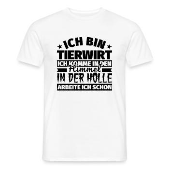 Tierwirt Geschenk lustig Himmel Hölle - Männer T-Shirt - Weiß - Vorne - AI Model Male 178 dark (178cm)