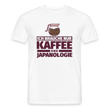 Ich brauche nur Kaffee und Japanologie - Männer T-Shirt - Weiß - Vorne - AI Model Male 178 dark (178cm)