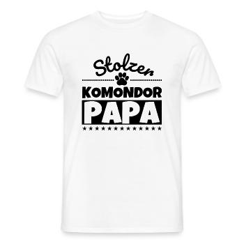 Komondor lustig Herrchen Hund - Männer T-Shirt - Weiß - Vorne - AI Model Male 178 dark (178cm)