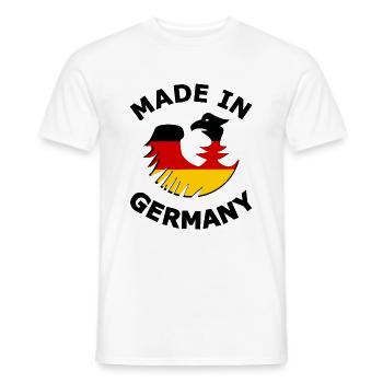 Original aus Deutschland - Männer T-Shirt - Weiß - Vorne - AI Model Male 178 dark (178cm)