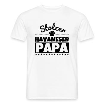 Havaneser lustig Herrchen Hund - Männer T-Shirt - Weiß - Vorne - AI Model Male 178 dark (178cm)