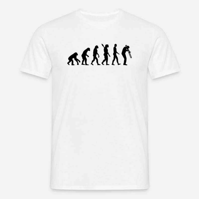Evolution Trombone - T-shirt Homme - blanc