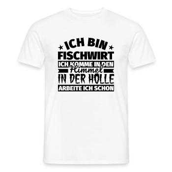 Fischwirt Geschenk lustig Himmel Hölle - Männer T-Shirt - Weiß - Vorne - AI Model Male 178 dark (178cm)