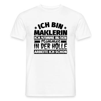 Maklerin Geschenk lustig Himmel Hölle - Männer T-Shirt - Weiß - Vorne - AI Model Male 178 dark (178cm)