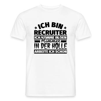 Recruiter Geschenk lustig Himmel Hölle - Männer T-Shirt - Weiß - Vorne - AI Model Male 178 dark (178cm)