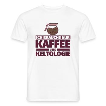 Ich brauche nur Kaffee und Keltologie - Männer T-Shirt - Weiß - Vorne - AI Model Male 178 dark (178cm)