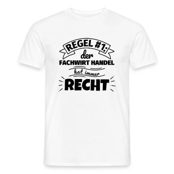Fachwirt Handel Geschenke – Hat immer Recht - Männer T-Shirt - Weiß - Vorne - AI Model Male 178 dark (178cm)