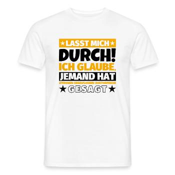 Zitronen-Segelflossen-Doktorfische - Männer T-Shirt - Weiß - Vorne - AI Model Male 178 dark (178cm)