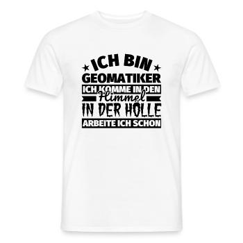 Geomatiker Geschenk lustig Himmel Hölle - Männer T-Shirt - Weiß - Vorne - AI Model Male 178 dark (178cm)