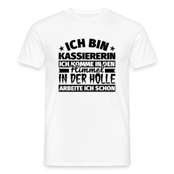 Kassiererin Geschenk lustig Himmel Hölle - Männer T-Shirt - Weiß - Vorne - AI Model Male 178 dark (178cm)