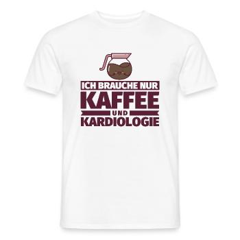 Ich brauche nur Kaffee und Kardiologie - Männer T-Shirt - Weiß - Vorne - AI Model Male 178 dark (178cm)
