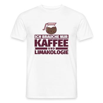 Ich brauche nur Kaffee und Limakologie - Männer T-Shirt - Weiß - Vorne - AI Model Male 178 dark (178cm)