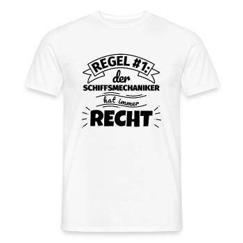 Schiffsmechaniker Geschenke – Hat immer Recht - Männer T-Shirt - Weiß - Vorne - AI Model Male 178 dark (178cm)