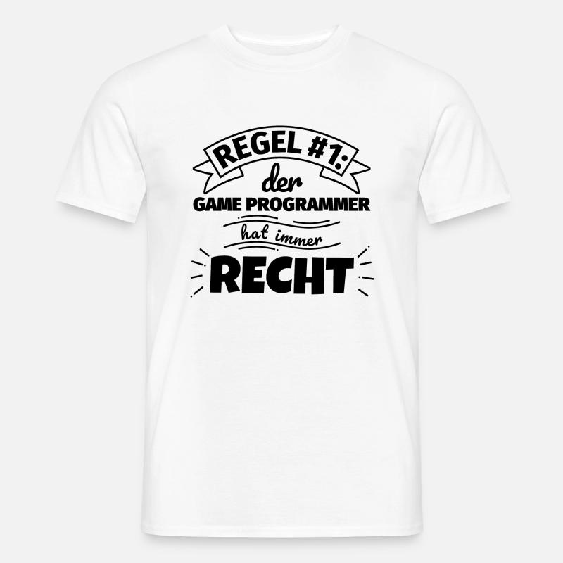 Game Programmer Geschenke – Hat immer Recht - Männer T-Shirt - Weiß