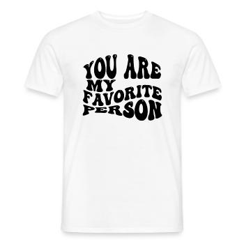 Tu es ma personne préférée - T-shirt homme - blanc - Devant - AI Model Male 178 dark (178cm)