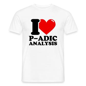 Ich liebe p-adische Analyse - Männer T-Shirt - Weiß - Vorne - AI Model Male 178 dark (178cm)