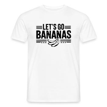 Funny Let's Go Bananas Distressed Banana - T-shirt homme - blanc - Devant - AI Model Male 178 dark (178cm)