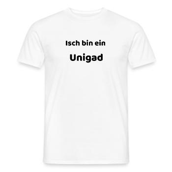 Unikat auf Sächsisch - Männer T-Shirt - Weiß - Vorne - AI Model Male 178 dark (178cm)