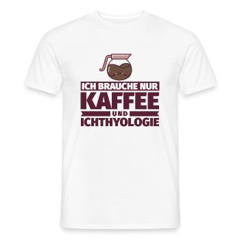 Ich brauche nur Kaffee und Ichthyologie - Männer T-Shirt - Weiß - Vorne - AI Model Male 178 dark (178cm)