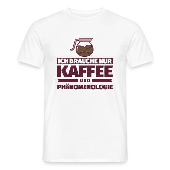 Ich brauche nur Kaffee und Phänomenologie - Männer T-Shirt - Weiß - Vorne - AI Model Male 178 dark (178cm)