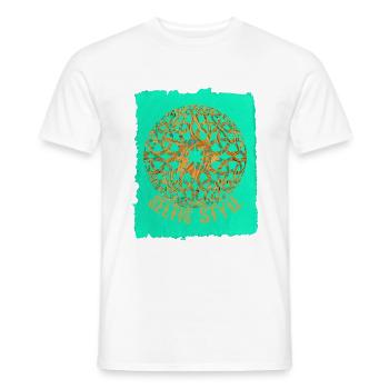 Nœud celtique 18 E 95 - T-shirt homme - blanc - Devant - AI Model Male 178 dark (178cm)