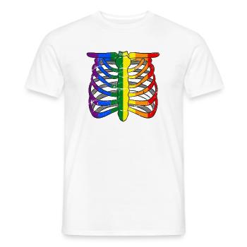 Homo LGBT Pride Gay Gay Trans Pride - T-shirt homme - blanc - Devant - AI Model Male 178 dark (178cm)