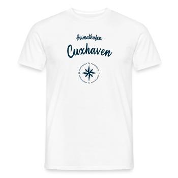 Heimathafen Cuxhaven Segeln Nordsee Küste Meer - Männer T-Shirt - Weiß - Vorne - AI Model Male 178 dark (178cm)