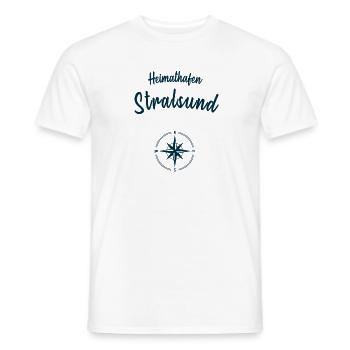 Heimathafen Stralsund Ostsee Küste Segeln Meer - Männer T-Shirt - Weiß - Vorne - AI Model Male 178 dark (178cm)